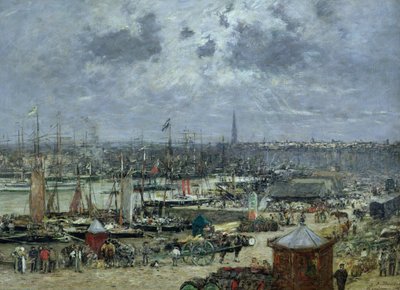 Il porto di Bordeaux, 1874 da Eugene Louis Boudin